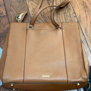 Structured light brown leather bag